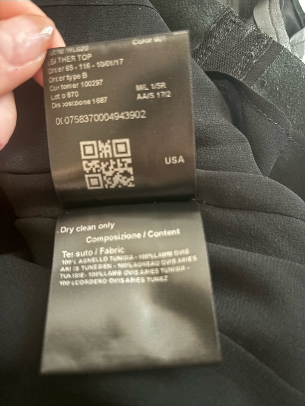 Calvin Klein Collection rare 2017 leather/silk paneled sleeveless top - Picture 11 of 12